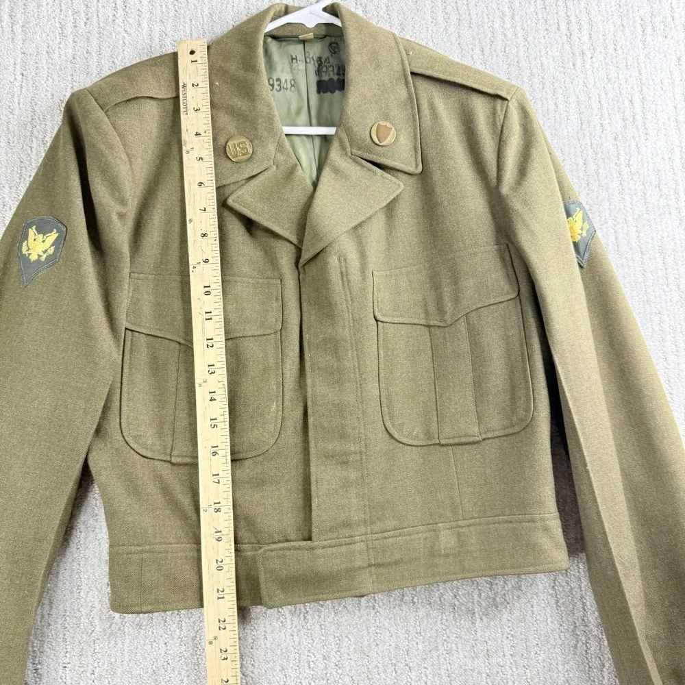Vintage M-1950 US Army Ike Jacket Men's 40 L Wool OD WWII Korean War